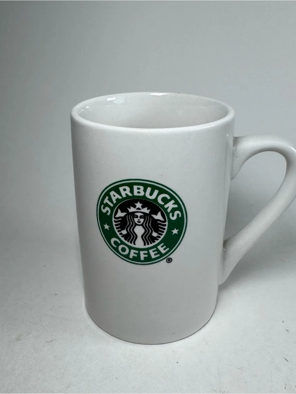 Starbucks Coffee Mug 10oz 2008 Classic Logo White Green Ceramic